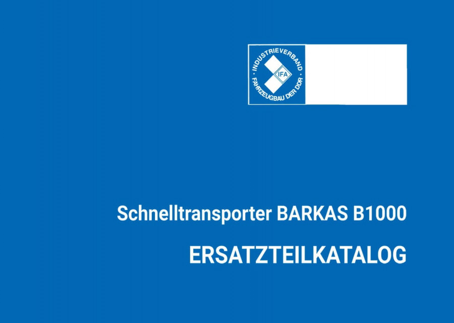 Barkas B 1000 Ersatzteilkatalog