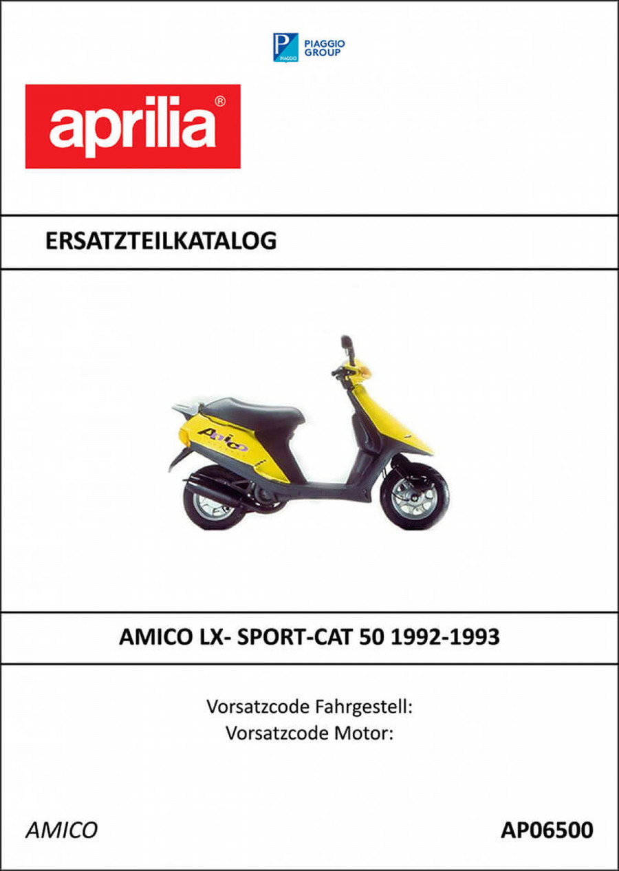 Aprilia Amico LX - Sport - CAT 50 Ersatzteilkatalog