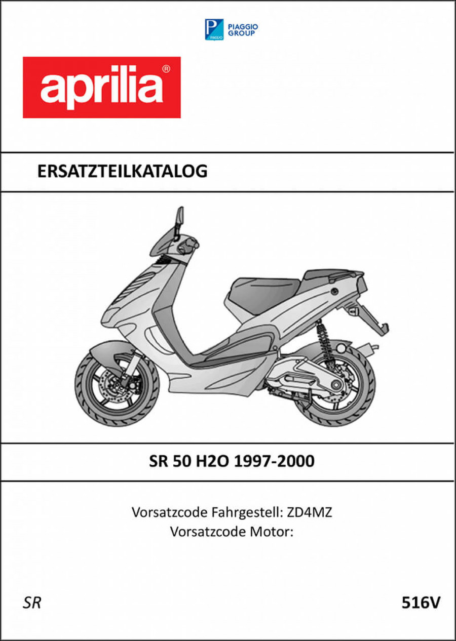 Aprilia SR50 H2O Ersatzteilkatalog
