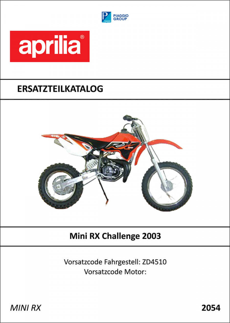 Aprilia Mini RX Challenge Ersatzteilkatalog