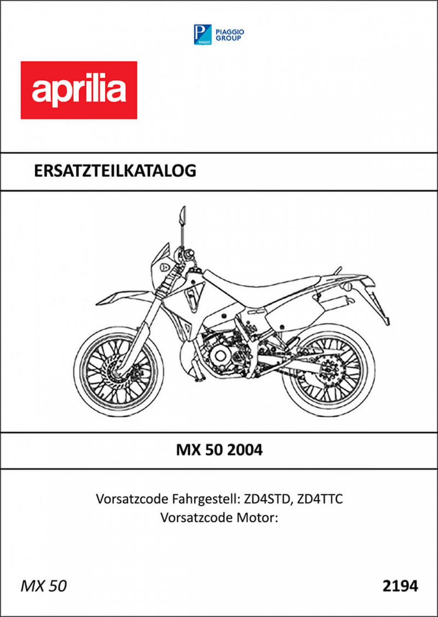 Aprilia MX50 Ersatzteilkatalog