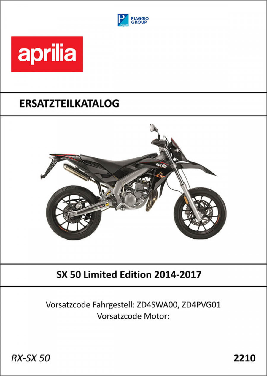 Aprilia SX50 Limited Edition Ersatzteilkatalog
