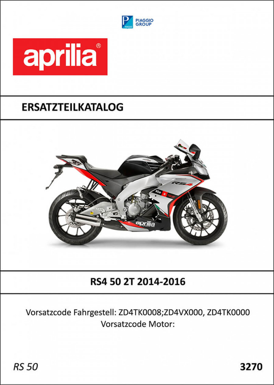 Aprilia RS4 50 2T Ersatzteilkatalog