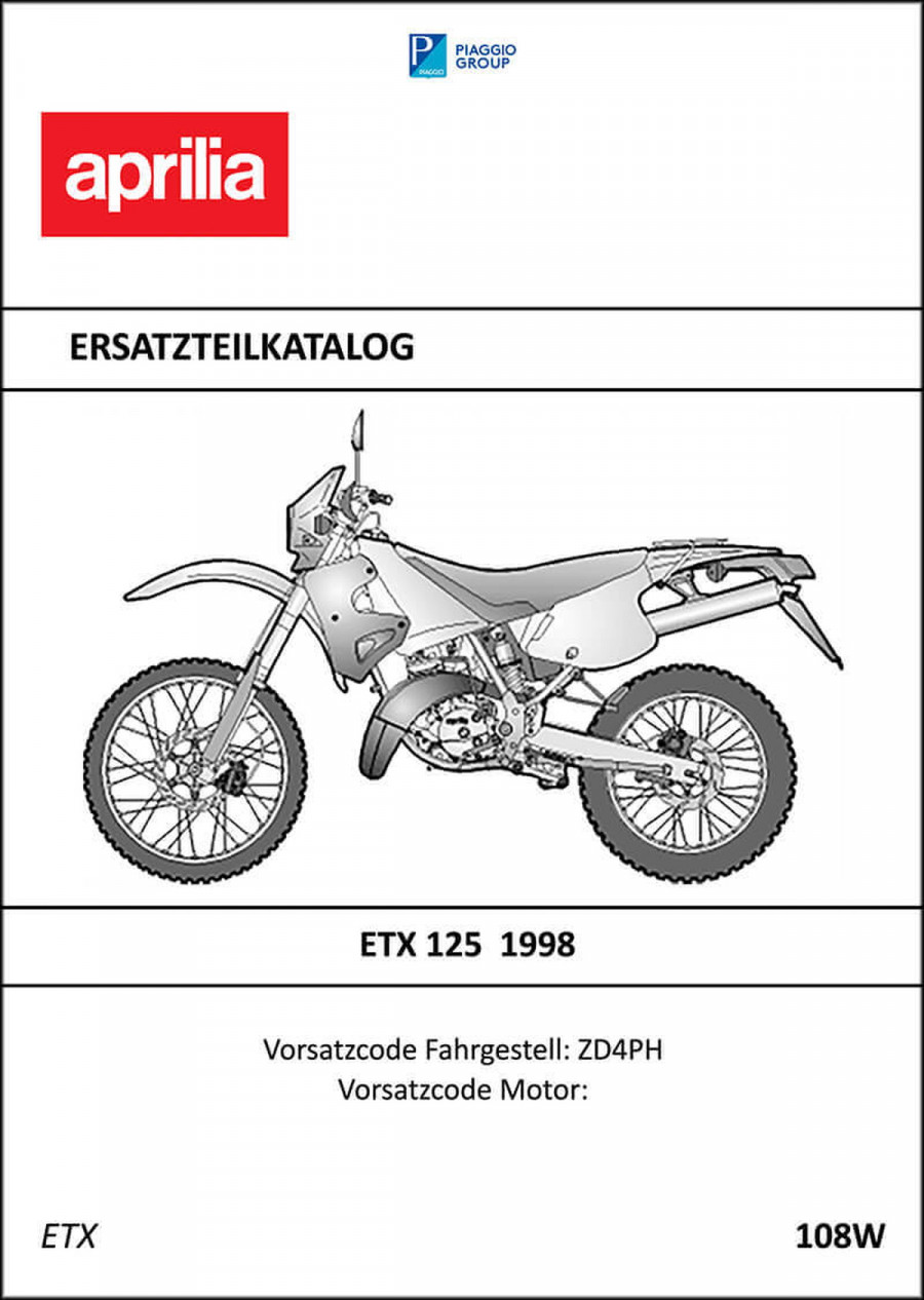 Aprilia ETX125 Ersatzteilkatalog