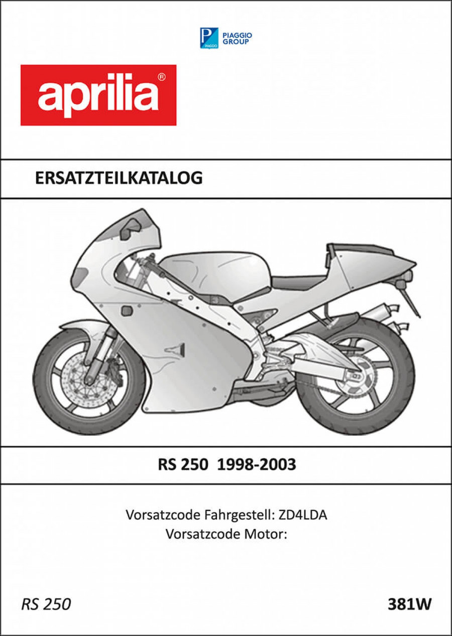 Aprilia RS250 Ersatzteilkatalog