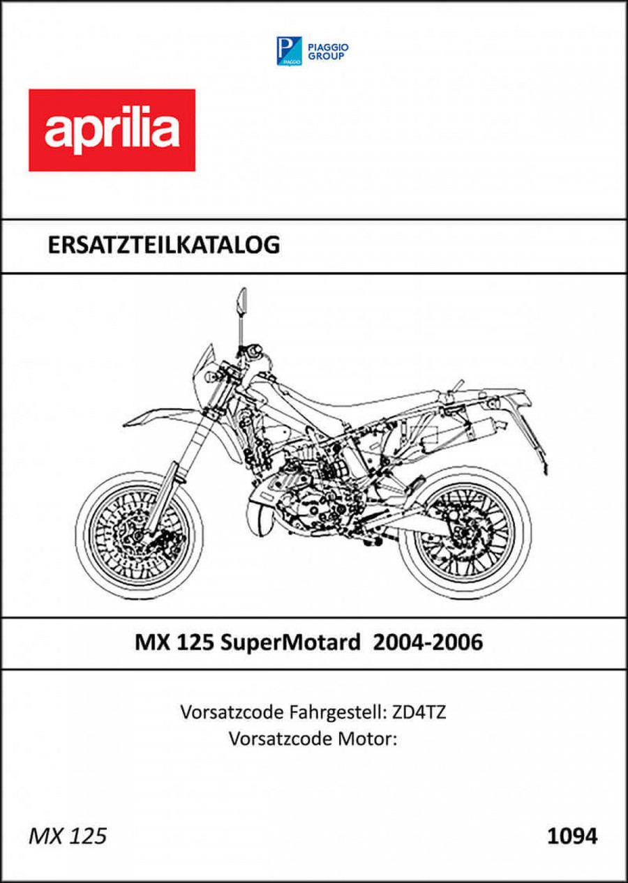 Aprilia MX125 SuperMotard Ersatzteilkatalog