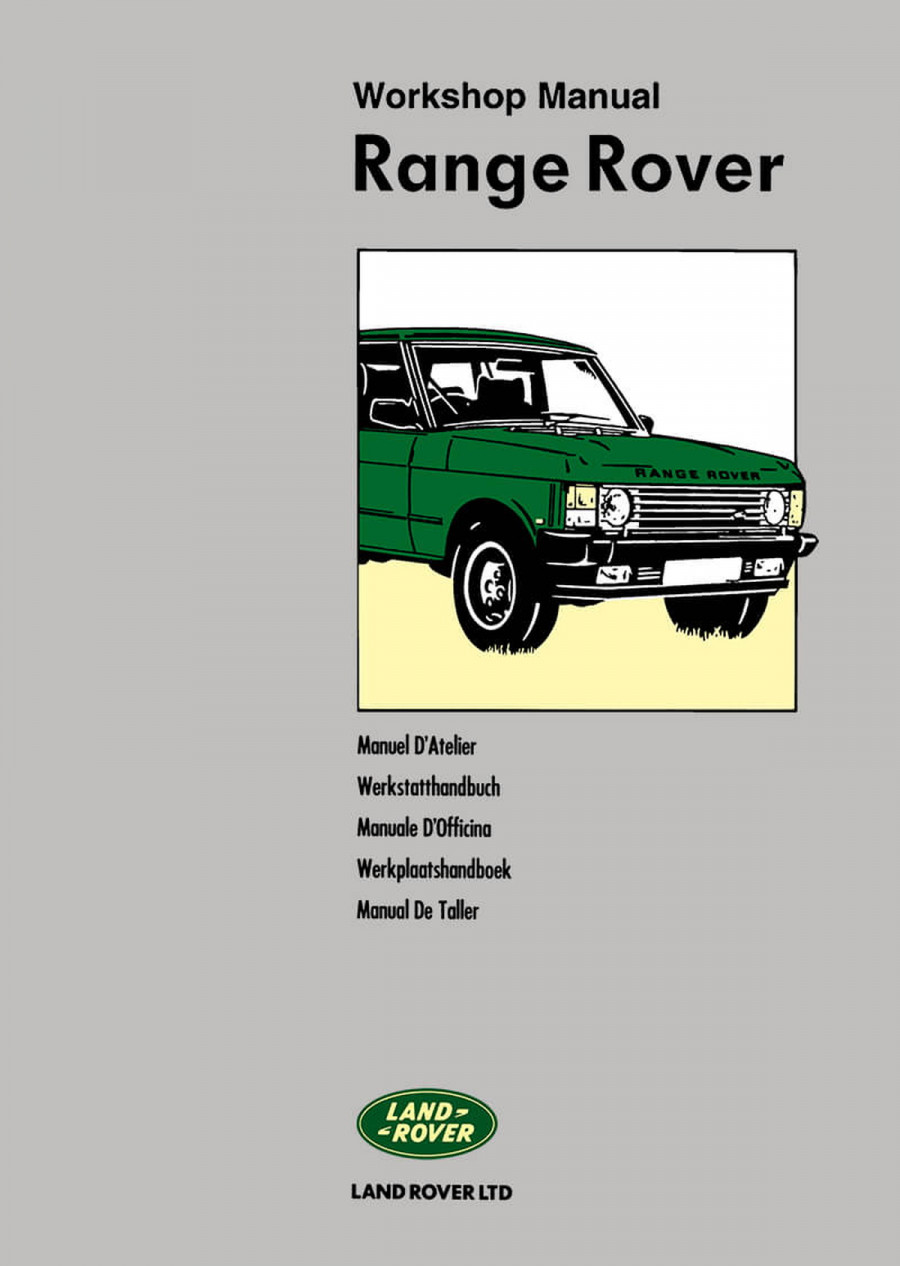 Range Rover MY1986 Werkstatthandbuch