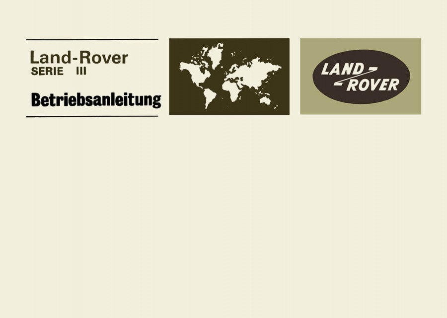 Land Rover Serie 3 Betriebsanleitung