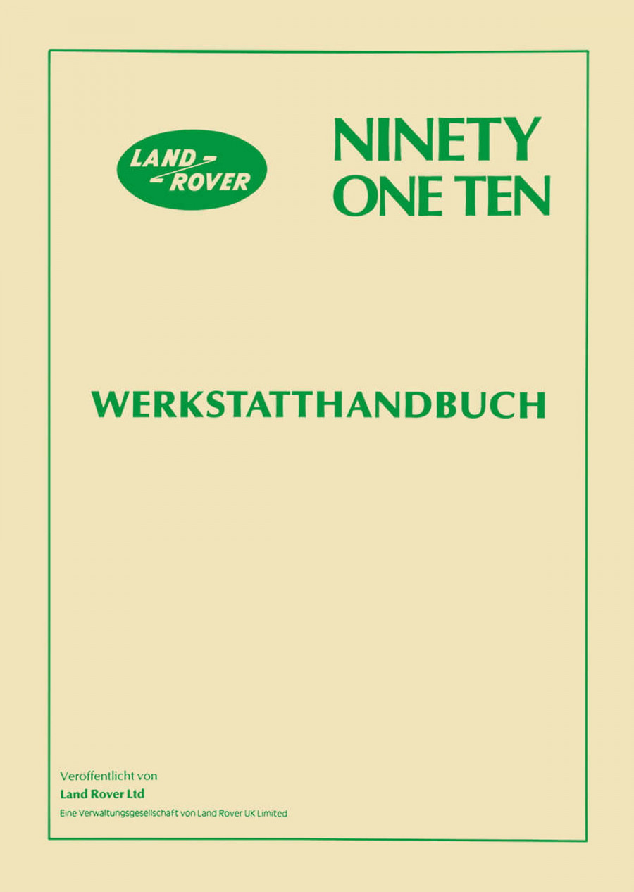 Land Rover NINETY ONE TEN Werkstatthandbuch