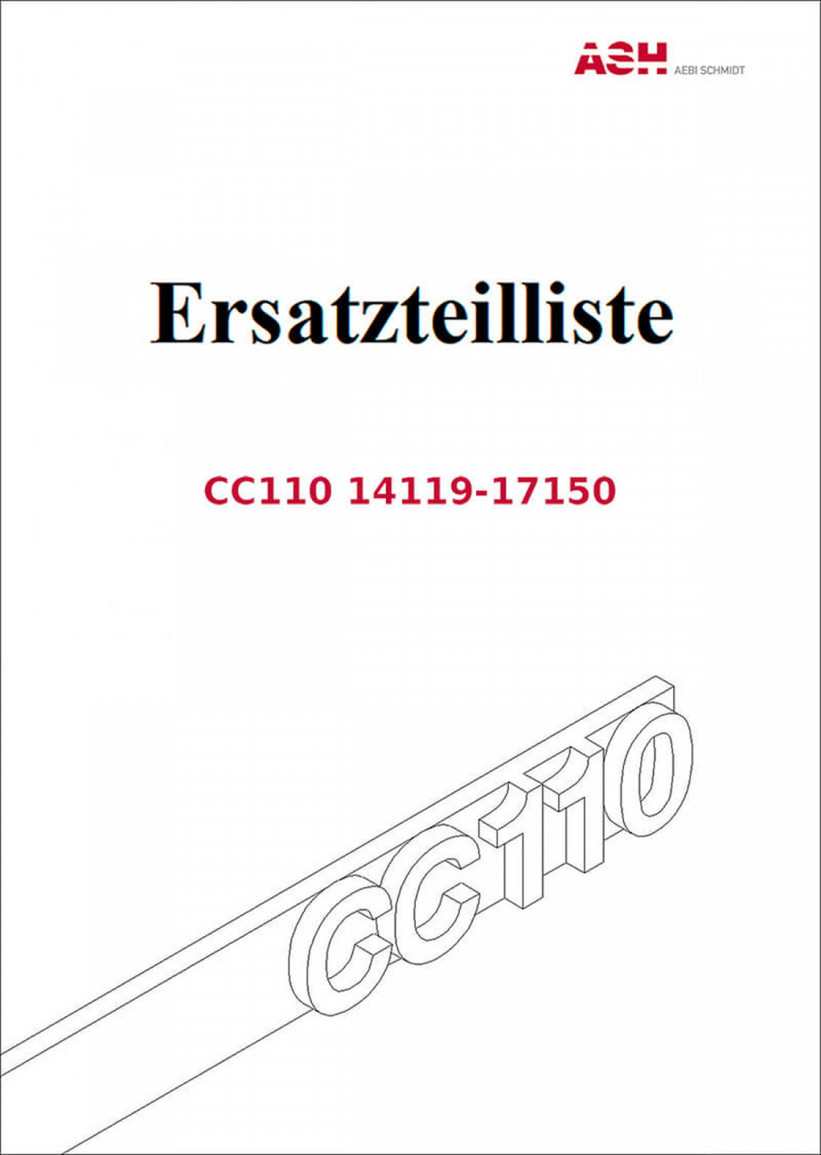 Aebi CC110 Combicut Ersatzteilliste