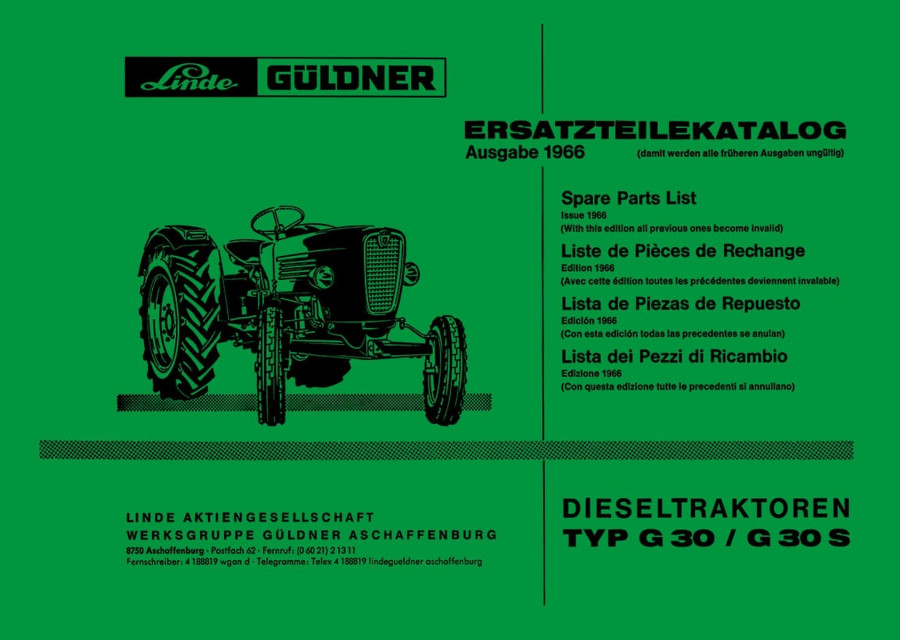 Güldner G30 und G30 S Ersatzteilkatalog