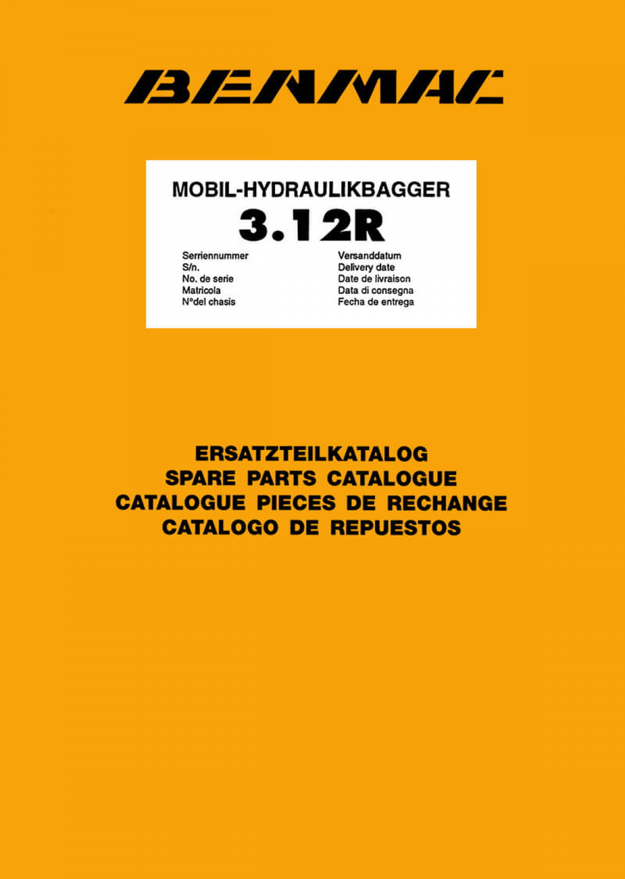 Benmac 3 12R Mobil-Hydraulikbagger Ersatzteilkatalog