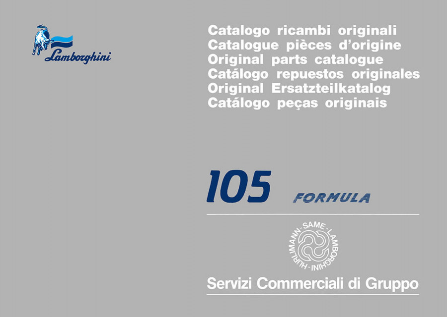 Lamborghini 105 Formula Ersatzteilkatalog