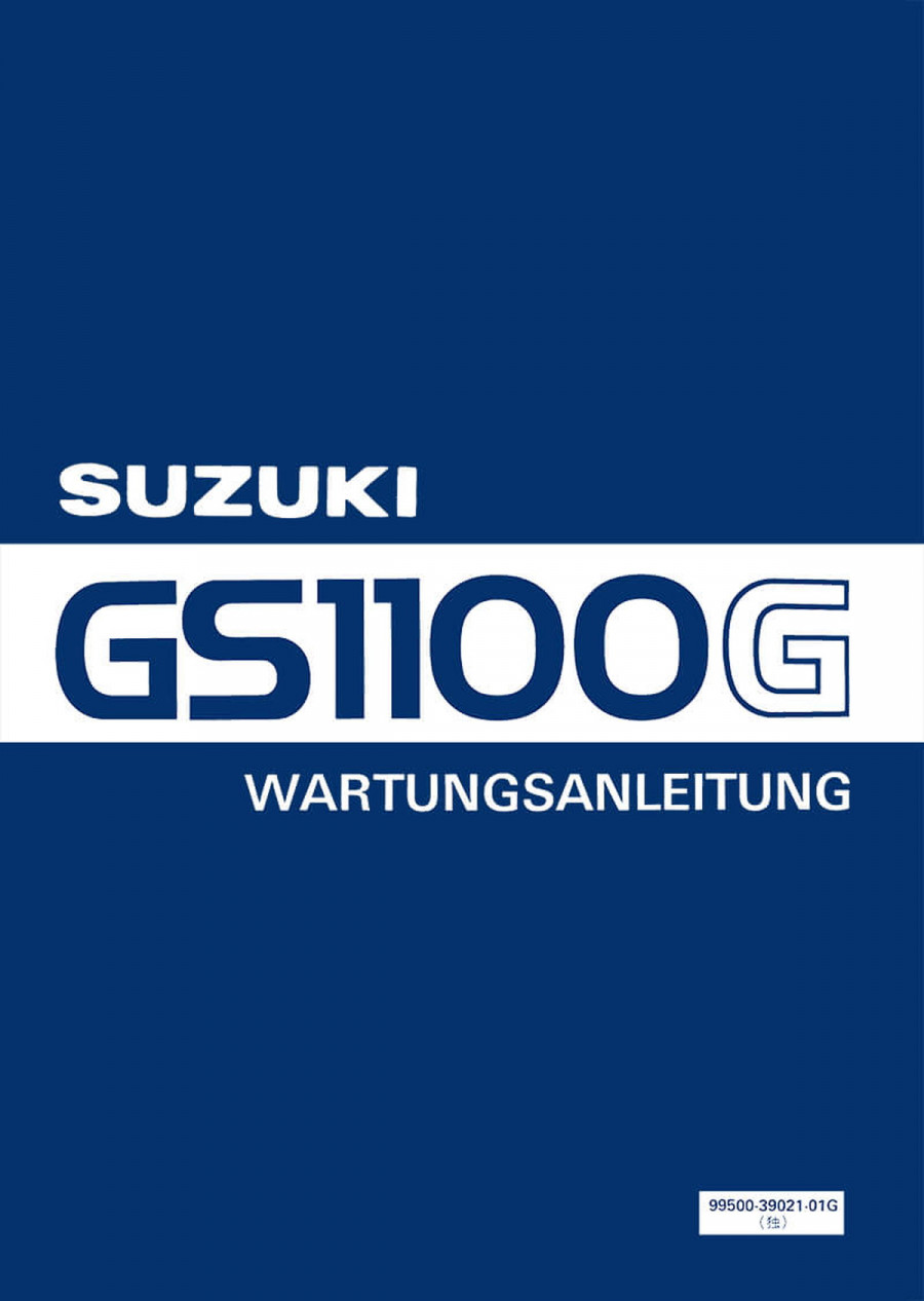 Suzuki GS1100G Reparaturanleitung