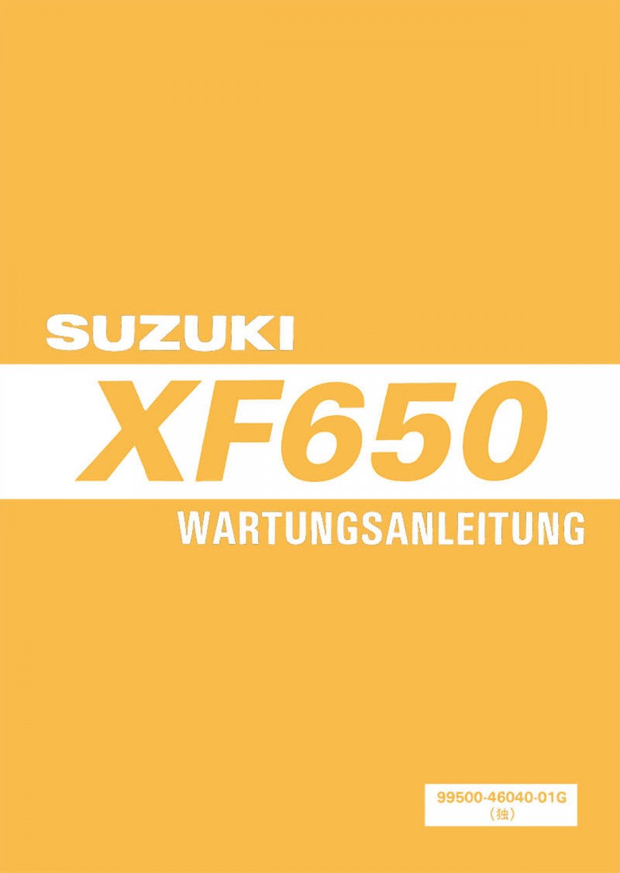 Suzuki XF650 Reparaturanleitung