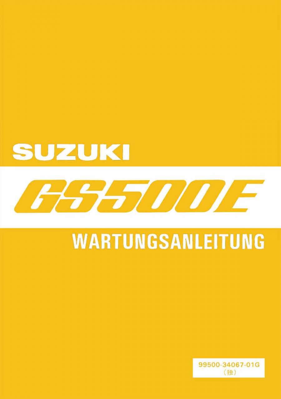 Suzuki GS500E Reparaturanleitung