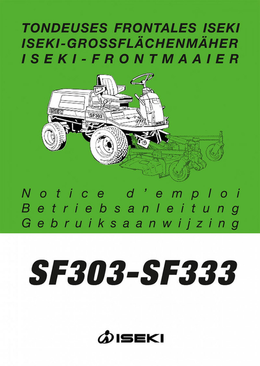Iseki Traktor SF303 und SF333 Bedienungsaleitung