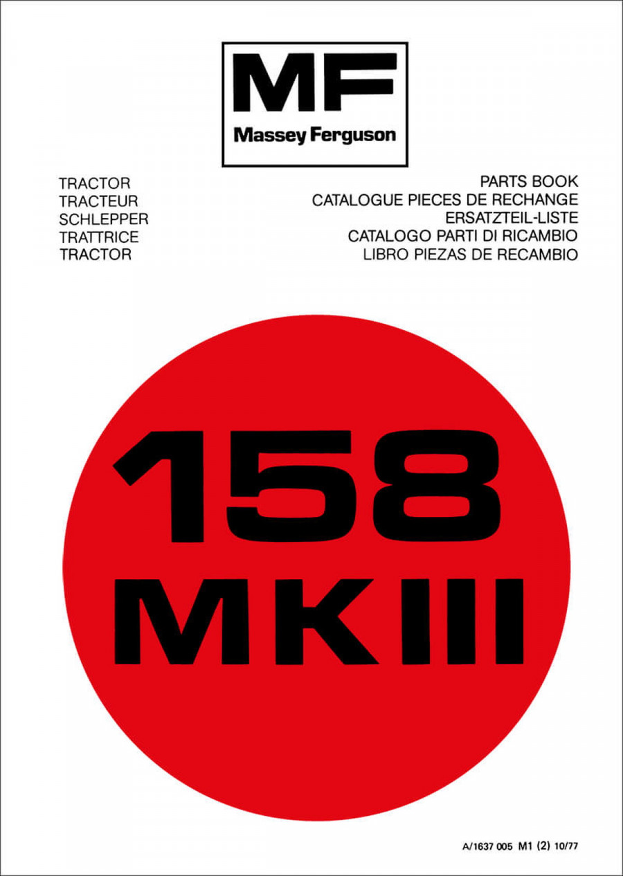 Massey-Ferguson MF158 MK3 Ersatzteilkatalog