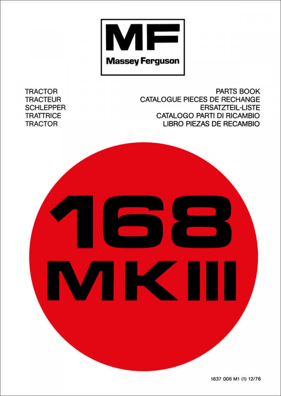 Massey-Ferguson MF168 MK3 Ersatzteilkatalog