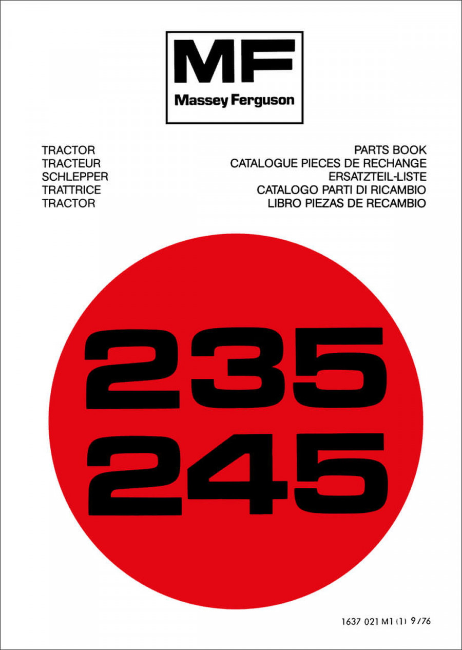 Massey-Ferguson MF235 und MF245 Ersatzteilkatalog