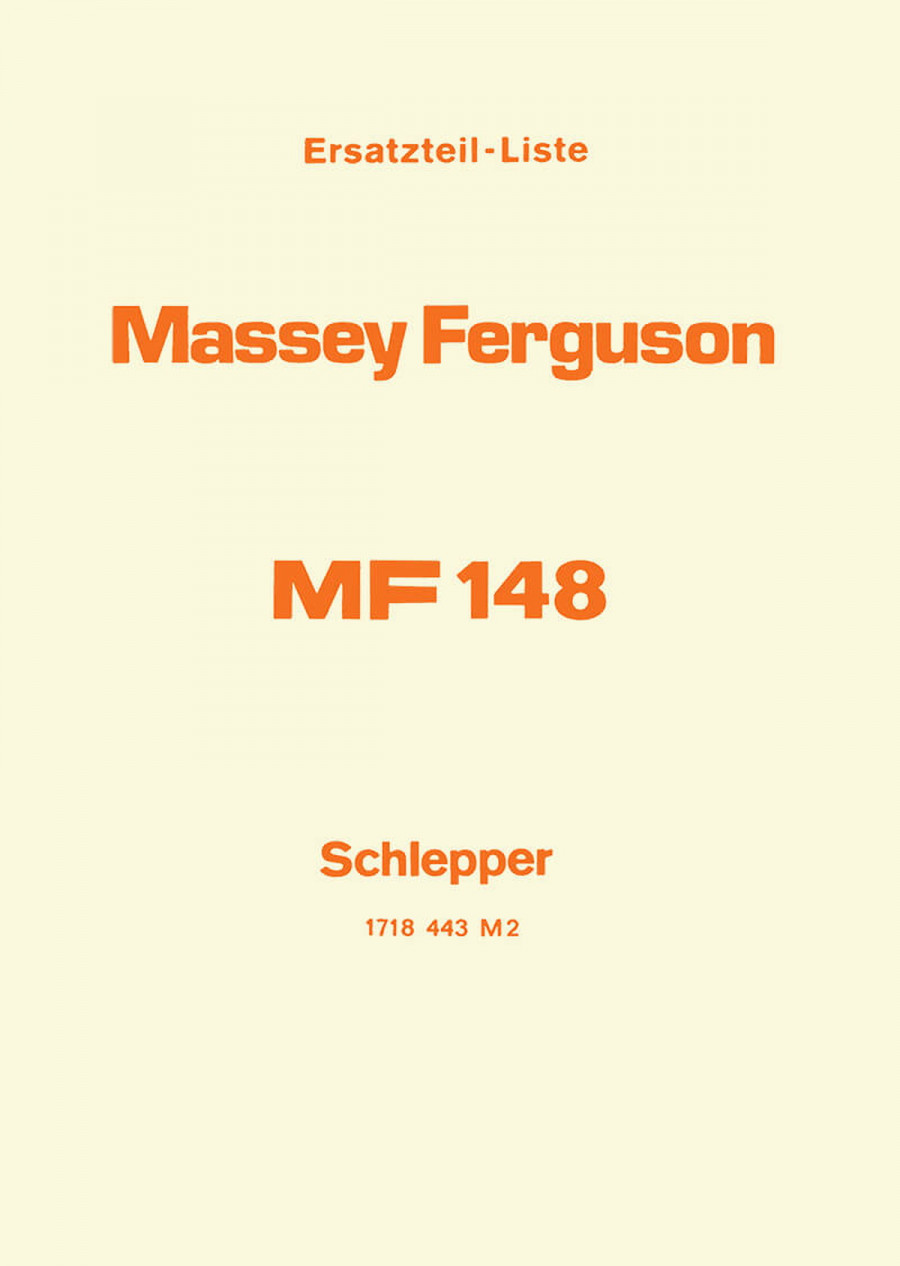 Massey-Ferguson MF148 Ersatzteilkatalog