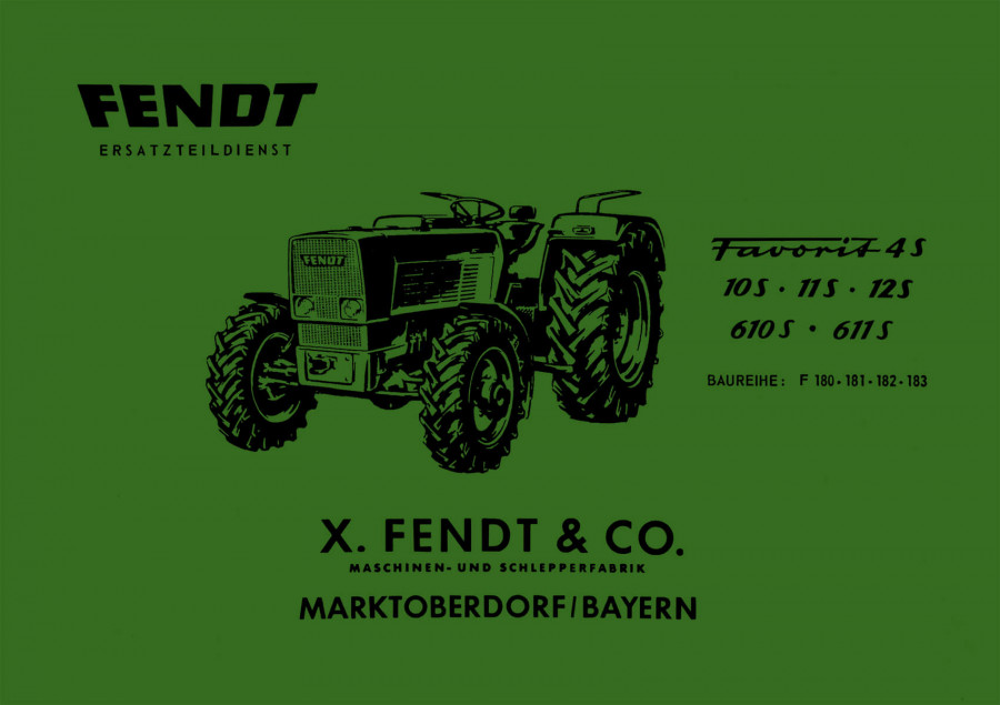 Fendt Favorit 4S 10S 11S 12S 610S 611S Ersatzteilkatalog
