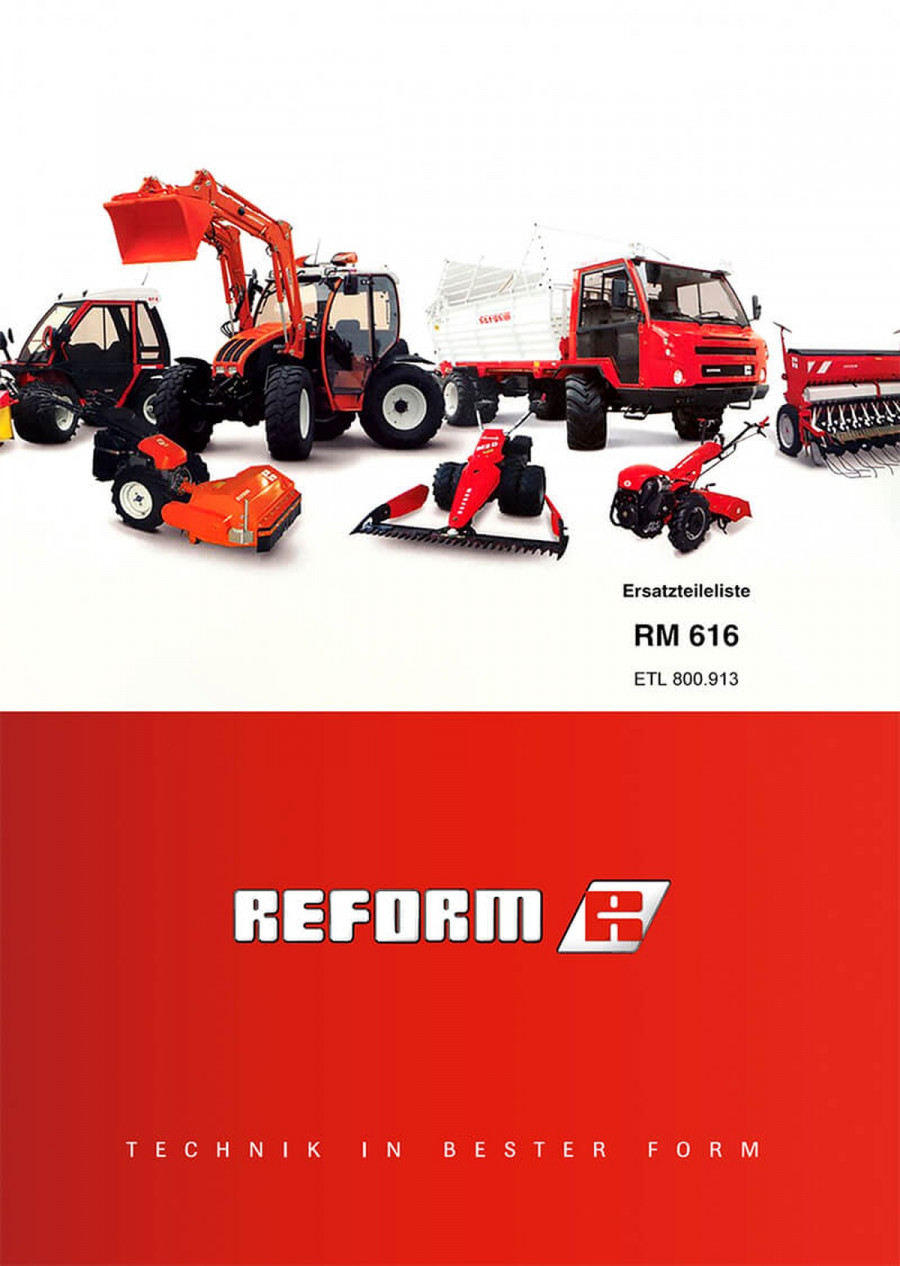 Reform RM 616 Ersatzteilliste