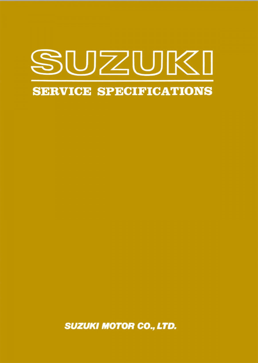 Suzuki Motorcycle Service Specifications 1979