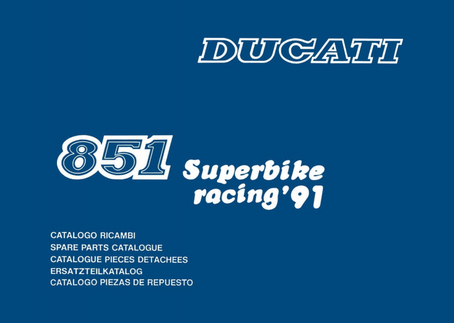 Ducati 851 Superbike Racing Ersatzteilkatalog