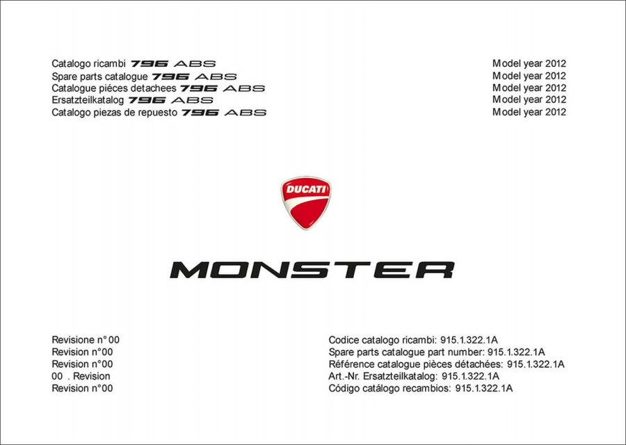 Ducati  796 ABS Monster Ersatzteilkatalog