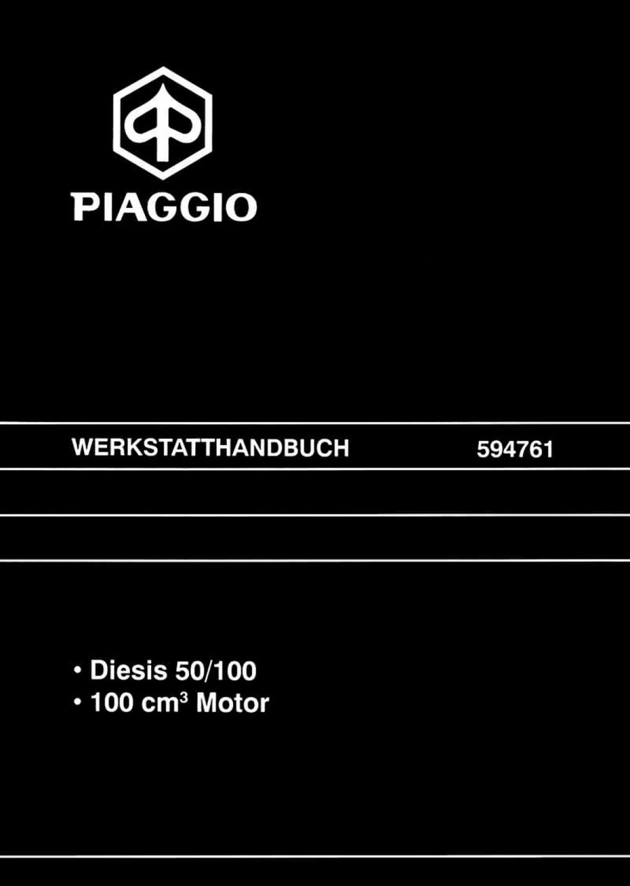 Piaggio Diesis 50 und 100 Motor Werkstatthandbuch