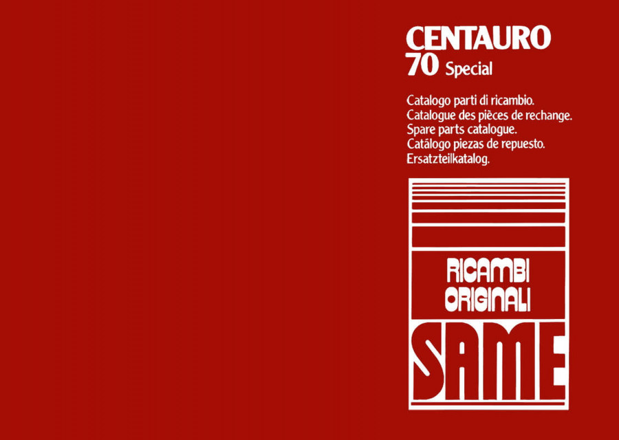 Same Centauro 70 Special Ersatzteilkatalog