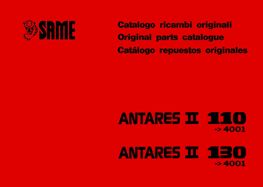 Same Antares II 110 und 130 Ersatzteilkatalog