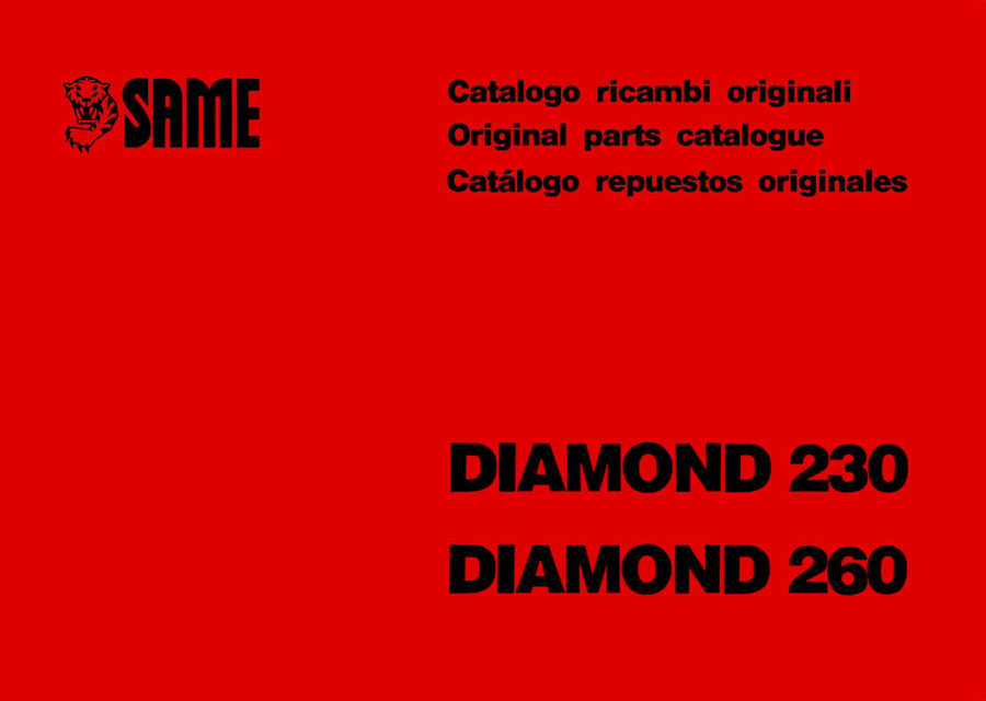 Same Diamond 230 und 260 Ersatzteilkatalog