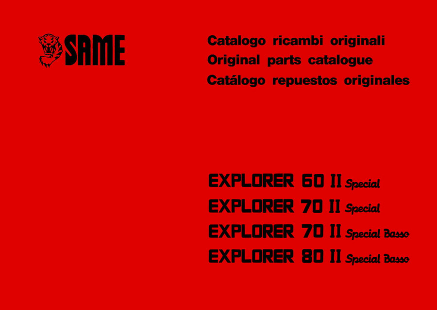 Same Explorer II Special Modelle Ersatzteilkatalog