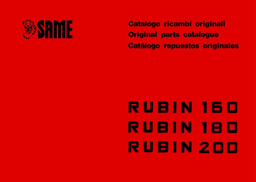 Same Rubin 160 180 200 Ersatzteilkatalog