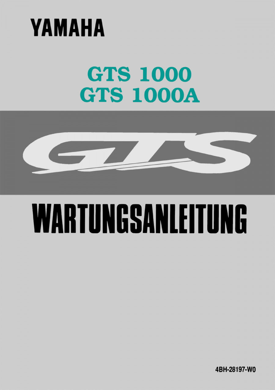 Yamaha GTS1000 und  GTS1000A Reparaturanleitung