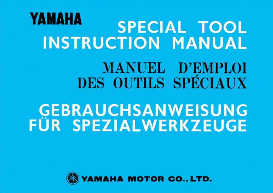 Yamaha Klassische Motorräder, Gebrauchsanweisung für Spezialwrkzeuge