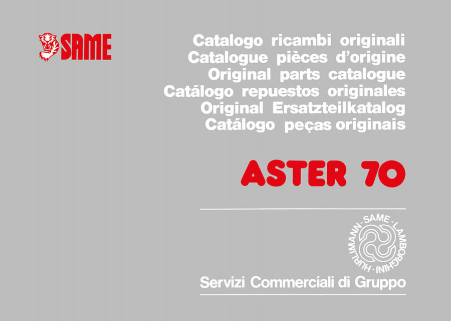 Same Aster 70 Ersatzteilkatalog