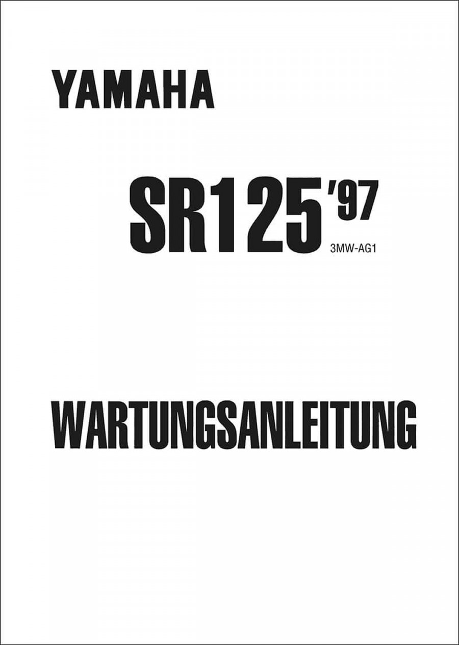 Yamaha SR125 Reparaturanleitung