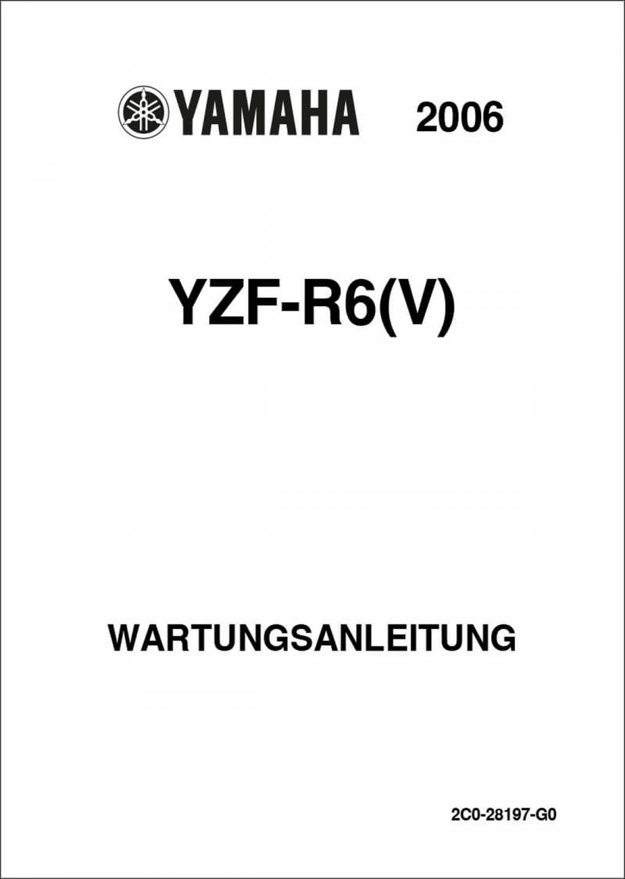 Yamaha YZF-R6 (V) Reparaturanleitung