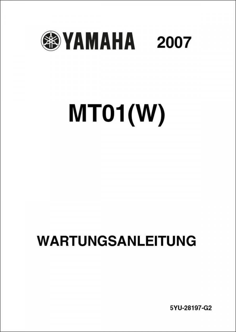 Yamaha MT-01 (W) Reparaturanleitung