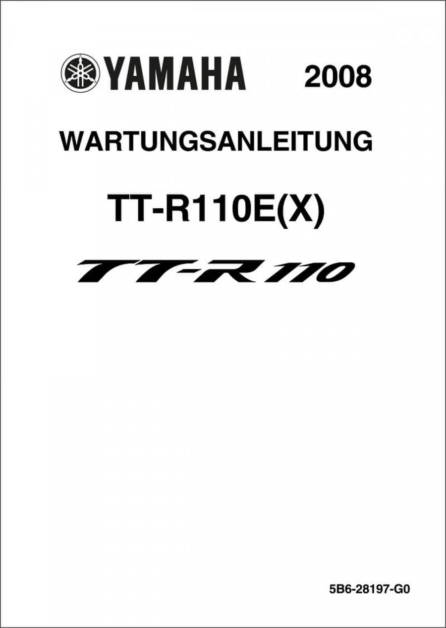 Yamaha TT-R110E (X) Reparaturanleitung
