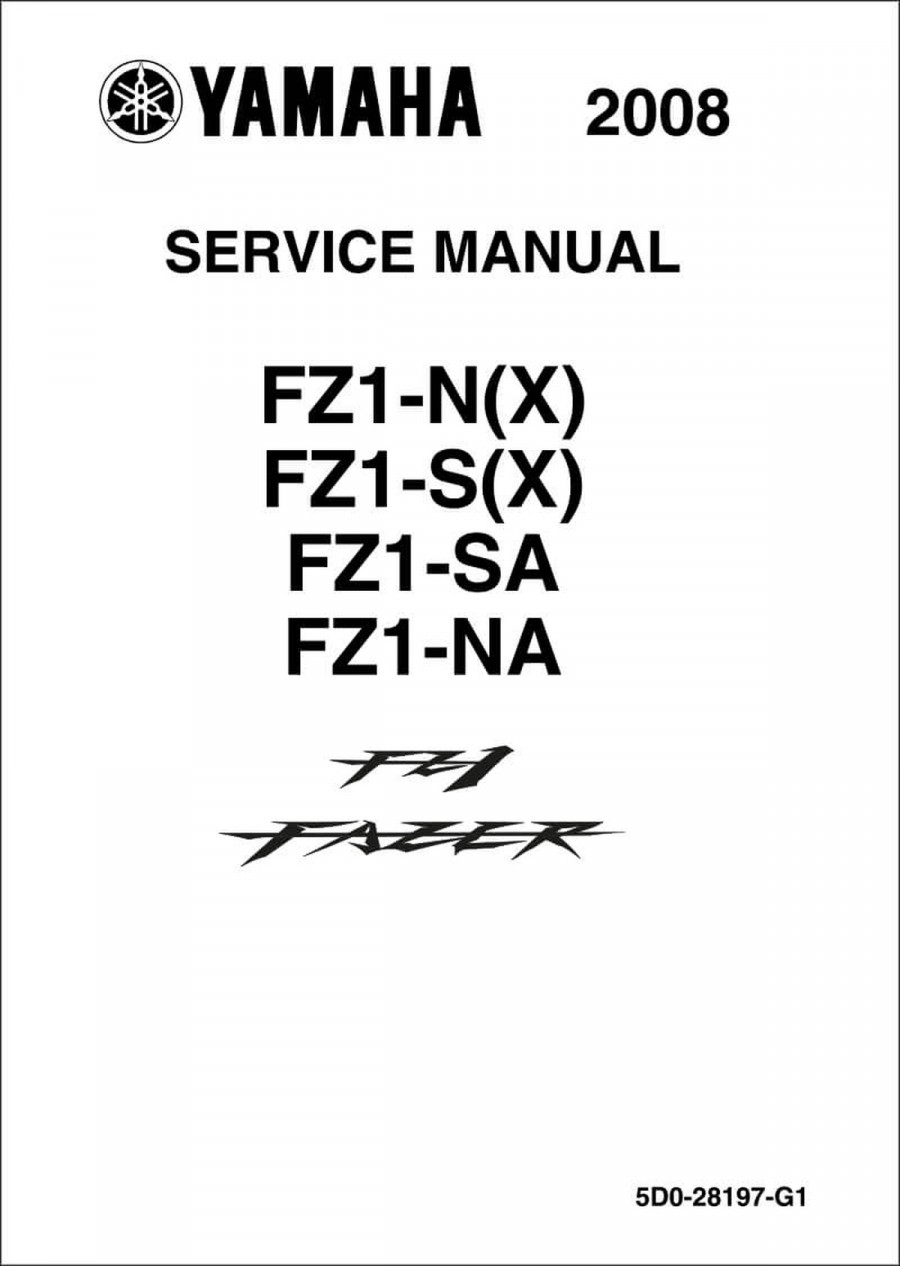 Yamaha FZ1-N (X), FZ1-S (X), FZ1-SA und FZ1-NA Reparaturanleitung