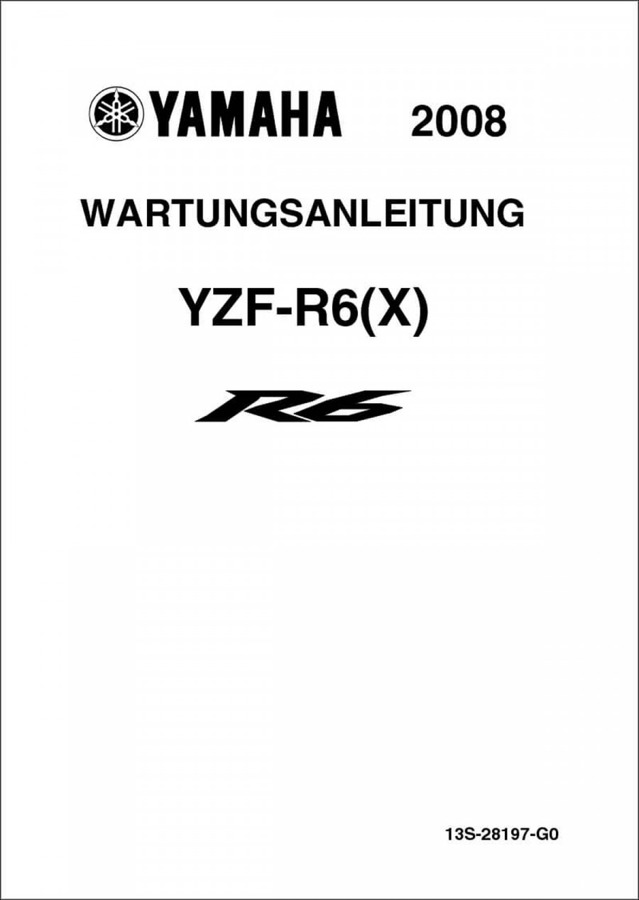 Yamaha YZF-R6 (X) Reparaturanleitung