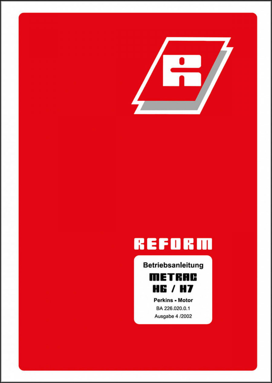 Reform Metrac H6 und Metrac H7 Betriebsanleitung