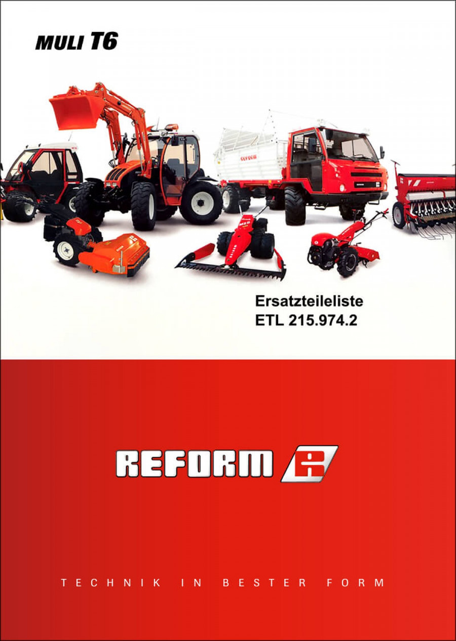Reform Muli T6 Ersatzteilliste
