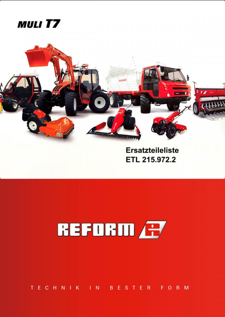 Reform Muli T7 Ersatzteilliste