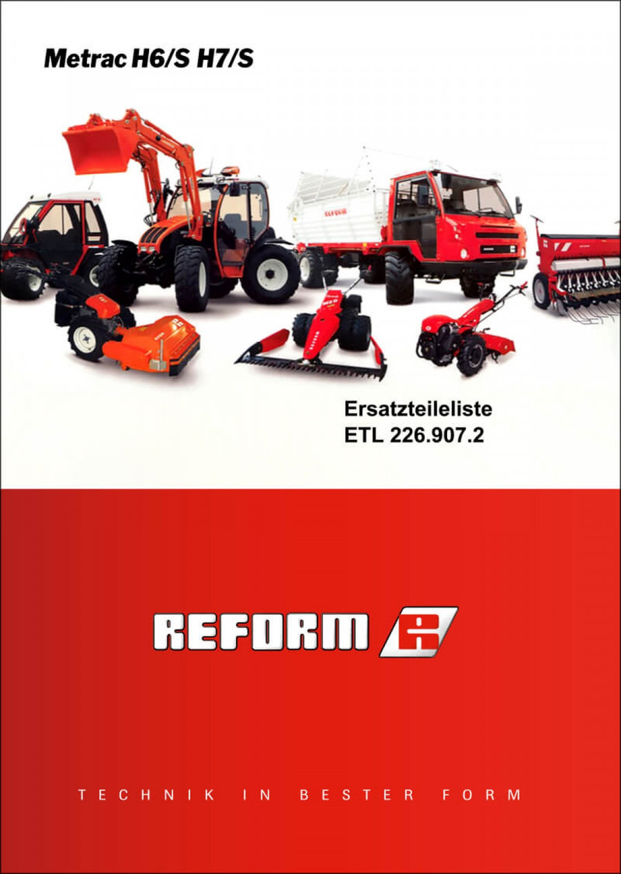 Reform Metrac H6/S und Metrac H7/S Ersatzteilliste