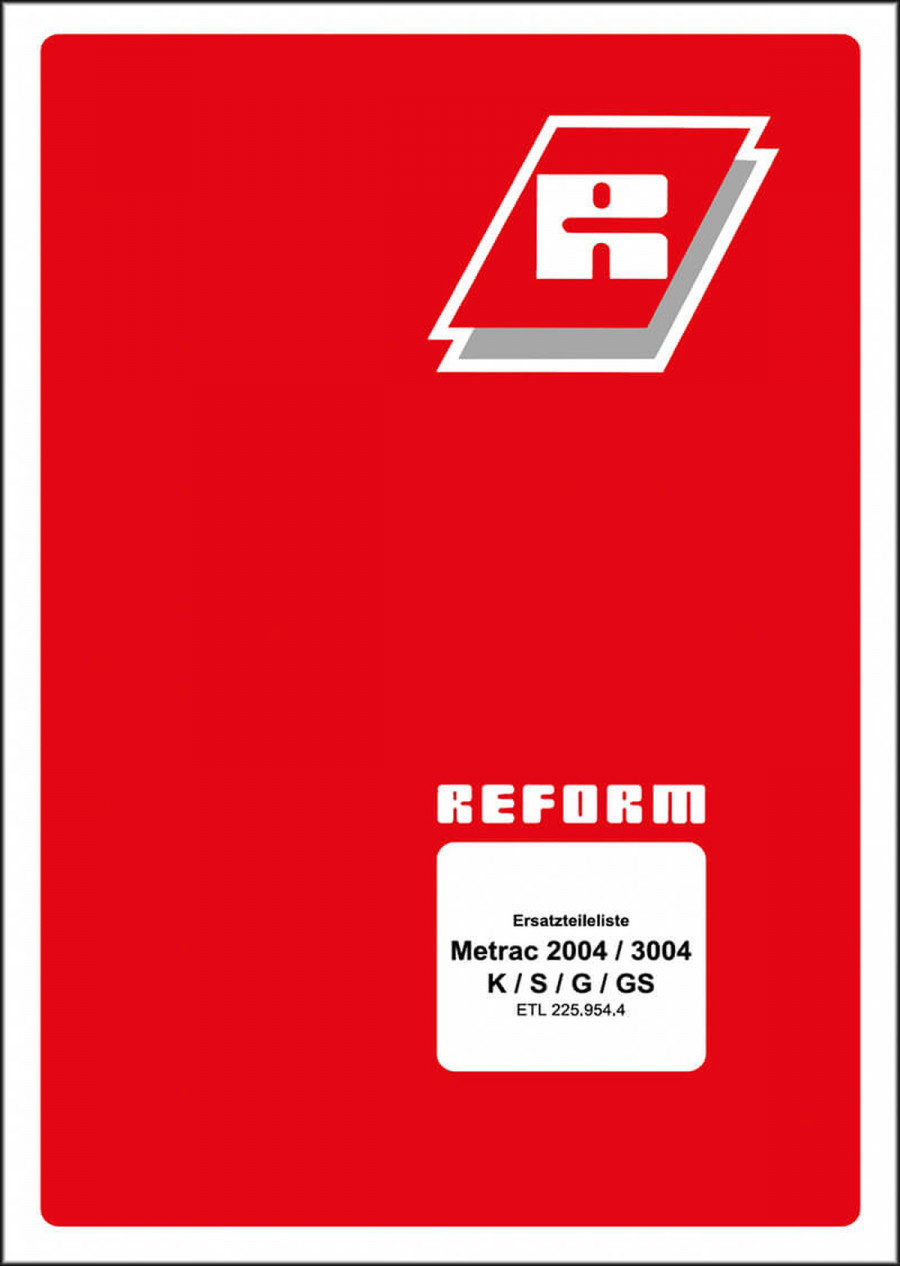 Reform Metrac 2004 und 3004 Ersatzteilliste